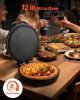 Pizza Oven, 12 in Electric Pizza Maker, 1200W Electric Pizzas Cooker with Non-Stick Coating, 180° Open for Dual Side Baking,