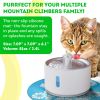 White Automatic Cat Water Fountain Flower, 81oz. Cat Fountain Bowl 4 Filters, 2 Brushes, Mat