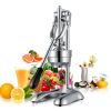 SOGA Manual Stainless Steel Citrus Juicer – Hand Press, Silver