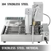 VEVOR 110V Commercial Automatic Donut Making Machine, 4 Rows Auto Doughnut Maker with 5.5L Hopper, Adjustable Thickness Fryer