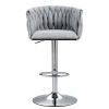360° Fabric cover Swivel Bar Stools Set o