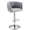 360° Fabric cover Swivel Bar Stools Set o