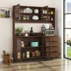 63" W Large Kitchen Hutch