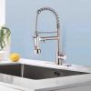 Kitchen Faucet with Pull Down Sprayer, Touch On Single Handle 2- Function Stainless Steel Spring Neck, Single Hole Installation for Residential