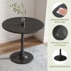 Modern Round Dining Table, ∅31.5'' Kitchen Dining Room Furniture, Coffee Table, Leisure Table, Living Room Table, Black, Christmas Gifts