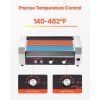 Hot Dog Roller, 12 Hot Dog 5 Rollers, Stainless Steel Sausage Grill Cooker, 750W Hot Dog Machine with Dual Temp Control, Removable Oil Drip Tray