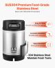 VEVOR Corny Keg, 2.5 Gallon Ball Lock Keg, SUS304 Cold Brew Kegs with Dual Rubber Handles & Heavy-Duty Rubber Bottom