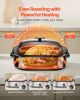 Roaster Oven, 18QT Electric Roaster Oven, 150-450 Fahrenheit Adjustable Temp Electric Roasting Pan with Self-Basting Lid, Cool-Touch Handle,