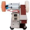 Mini Belt Sander, Electric Small Sander Knife Making Supplies, 7 Adjustable Speed Electric Knife Sharpener, Power Belt Grinder for Woodworking