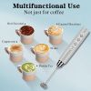 Milk Frother Handheld for Coffee, Electric Whisk 3 Speed Adjustable, Drink Mixer with Stainless 3 Whisks, Rechargeable Hand Frother Wand