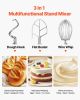 VEVOR Commercial Food Mixer 10Qt 450W 3 Speeds Adjustable 110/178/390 RPM Heavy Duty 110V with Stainless Steel Bowl Dough Hooks Whisk Beater Premium f