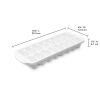 Set of Two Stacking Ice Cube Trays, Easy release, 16 Cubes Each, BPA-Free, White, 4 Count