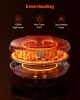 Pizza Oven, 12 in Electric Pizza Maker, 1200W Electric Pizzas Cooker with Non-Stick Coating, 180° Open for Dual Side Baking,