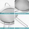 3 Pack Fine Mesh Strainer, Small Stainless Steel Sieves with Handles, for Steeping Loose Leaf Tea, Straining Cocktail, Juice and Sifting Flour