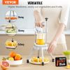 Commercial Vegetable Fruit Chopper, Stainless Steel French Fry Cutter with 4 Blades 1/4" 3/8" 1/2", 6-wedge Slicer, Chopper Dicer with Tray,