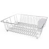 (2 pack) Stainless Steel Kitchen Dish Drying Rack and Drainer, Rust-Resistant Countertop Dish Rack Organizer for Plates, Bowls, Cups and Utensils