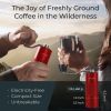 Manual Coffee Grinder Red Metallic Color Stainless Steel Conical Burr Coffee Grinder Manual with Adjustable Setting Double Bearing Hand Espresso Grind