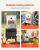 Foldable Camping Oven, Stainless Steel Portable Camping Stove, with 3 Tier Grill, Handle and Thermometer, Use with Wood Burning Fire, Propane Stoves