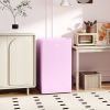HOMCOM 3.2 Cu.Ft Mini Fridge with Freezer, Single Door Compact Refrigerator with Adjustable Thermostat, Reversible Door, Pink