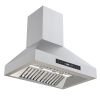 30 inch Range Hood, Wall Mount Kitchen Hood 900 CFM Ducted/Ductless Convertible with Gesture Sensing & Touch Control