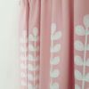 [Pink Leaves]Short Kitchen Cloth Curtain Small Window Half Curtain Cafe Curtain