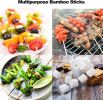 200 PCS Bamboo Skewers, 6 Inch Food Sticks for Appetizers, Fruit, Grilling Kebabs, Cocktail Picks for Drinks, Toothpicks Natural, Kitchen Gadget