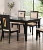 Contemporary Espresso Dining Table Mirror Insert 1pc Rectangle Table Kitchen Dining Room Furniture
