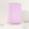 HOMCOM 3.2 Cu.Ft Mini Fridge with Freezer, Single Door Compact Refrigerator with Adjustable Thermostat, Reversible Door, Pink