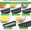 8-in-1 Vegetable Chopper & Mandoline Slicer - No-Mess Prep - Food Chopper With Container - Multi-Blade Veggie Slicer & Vegetable Dicer - Ergonomic Gri