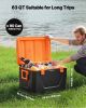 VEVOR Portable Cooler, 63 QT Hard Cooler with Ice Retention, Heavy-Duty Handles and Cup Holder, Lightweight Rigid Material Insulated Portable Cooler