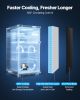 Mini Fridge with Freezer, 3.2 Cu.Ft, Two Door Compact Refrigerator, Adjustable Temperature, Shelf, Energy Efficient Small Fridge, Reversible Door