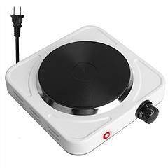 1000W Electric Single Burner Portable Heating Hot Plate Stove Countertop RV Hotplate with 5 Temperature Stepless Adjustments Portable Handles