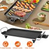 1500W Electric Barbecue Grill Hot Plate Cooking BBQ Griddle Non-Stick Table Top Grill Griddle for Indoor Outdoor Camping Picnic