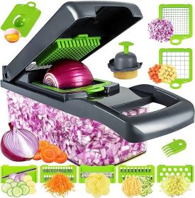 12 In 1 Manual Vegetable Chopper (Style: Kitchen Gadgets Food Chopper Onion Cutter Vegetable Slicer)