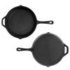 Pre-Seasoned Cast Iron Skillet Oven Safe Cookware Heat-Resistant Holder