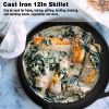 Pre-Seasoned Cast Iron Skillet Oven Safe Cookware Heat-Resistant Holder