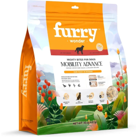 FURRY WONDER Freeze Dried Dog Food, Turkey & Chicken, 16 Oz, Grain-Free, High Protein, Complete Meal Or Topper, Immune Boost, USA Made (Option: Mobility Advance)