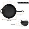 Pre-Seasoned Cast Iron Skillet Oven Safe Cookware Heat-Resistant Holder