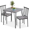 Modern 3-Piece Metal Frame Dining Set