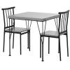 Modern 3-Piece Metal Frame Dining Set