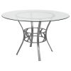 Round 48-inch Glass Top Dining Table