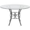 Round 48-inch Glass Top Dining Table