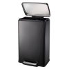 Stainless Steel 13-Gallon Kitchen Trash Can with Step Lid