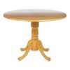 Round Solid Wood Farmhouse Kitchen Dining Table
