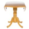 Round Solid Wood Farmhouse Kitchen Dining Table
