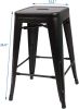 Set of 4 - 24-in. Indoor/Outdoor Backless Stacking