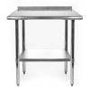Stainless Steel Kitchen Prep Work Table with Backsplash