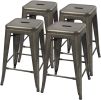 Set of 4 - 24-in. Indoor/Outdoor Backless Stacking