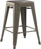 Set of 4 - 24-in. Indoor/Outdoor Backless Stacking