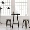Set of 4 - 24-in. Indoor/Outdoor Backless Stacking